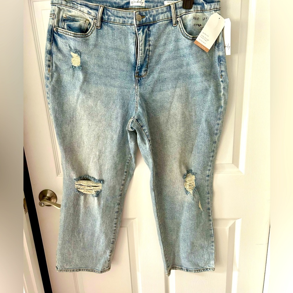 🇺🇸NWT🇺🇸Wonderly🇺🇸Distressed Jeans🇺🇸18W🇺🇸